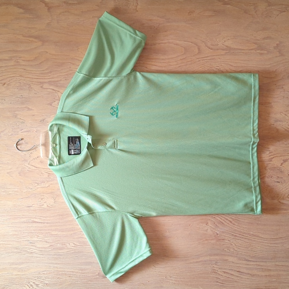 Realtree men's Light Green Golf Polo size XLarge